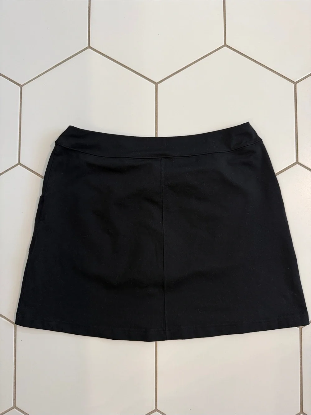 Jockey Black Midi Skirt with Front Patch Pockets